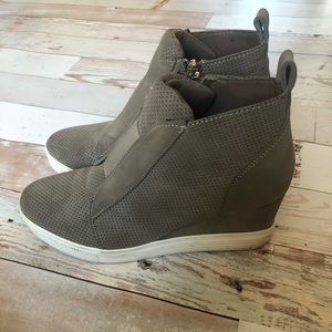 Taupe Sneaker Wedges
